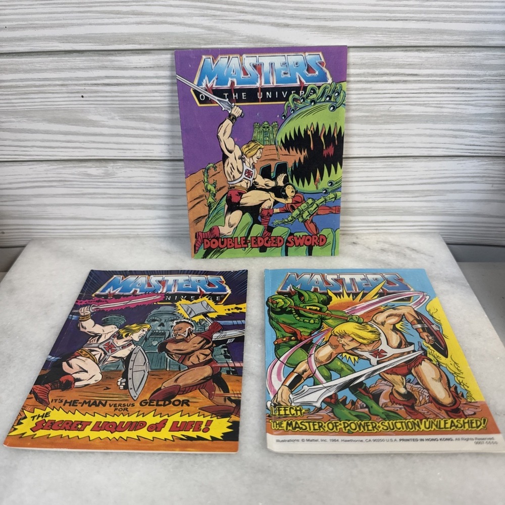 Vintage 1980's MOTU Mini Comics Lot of 3 Masters of the Universe He-Man